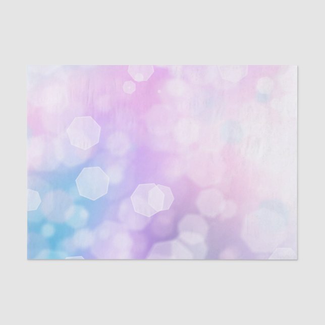 Papier Mousseline Épercés glamour violet et bleu - Bokeh (Recto)