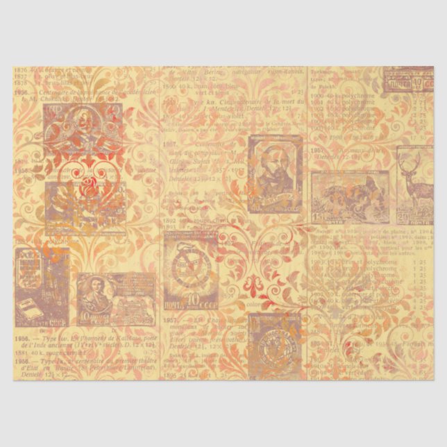 Papier Mousseline Ephemera Autumn Paper Series Design 21 (Recto)