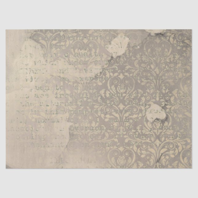 Papier Mousseline Ephemera Distressed Paper Series Design 12 (Recto)