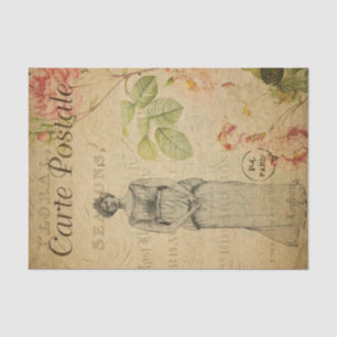 Papier Mousseline Ephemera Française Roses Roses Roses Roses Rose Dé