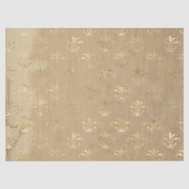 Papier Mousseline Ephemera Gold Paper Series Design 17 (Recto)