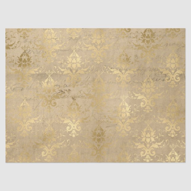 Papier Mousseline Ephemera Gold Paper Series Design 19 (Recto)