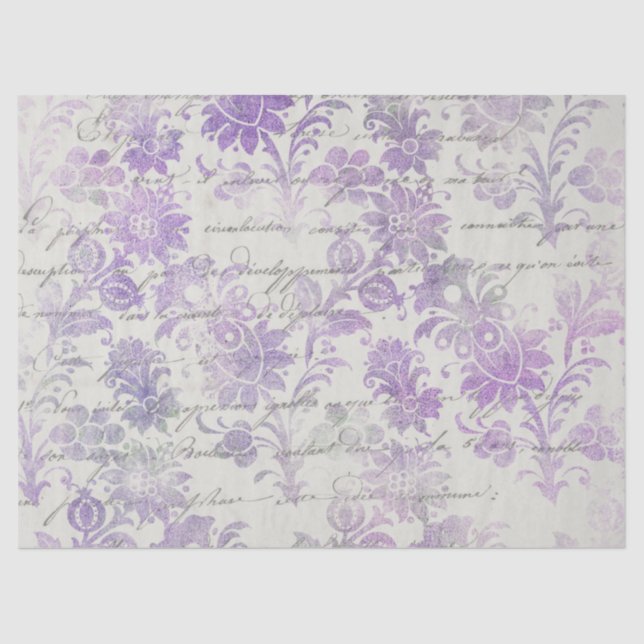 Papier Mousseline Ephemera Lavendar Paper Series Design 2 (Recto)