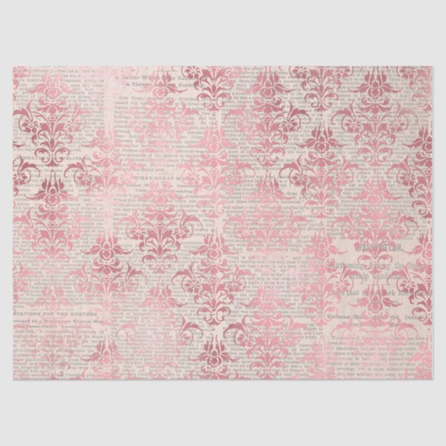 Papier Mousseline Ephemera Pink Paper Series Design 15 (Recto)