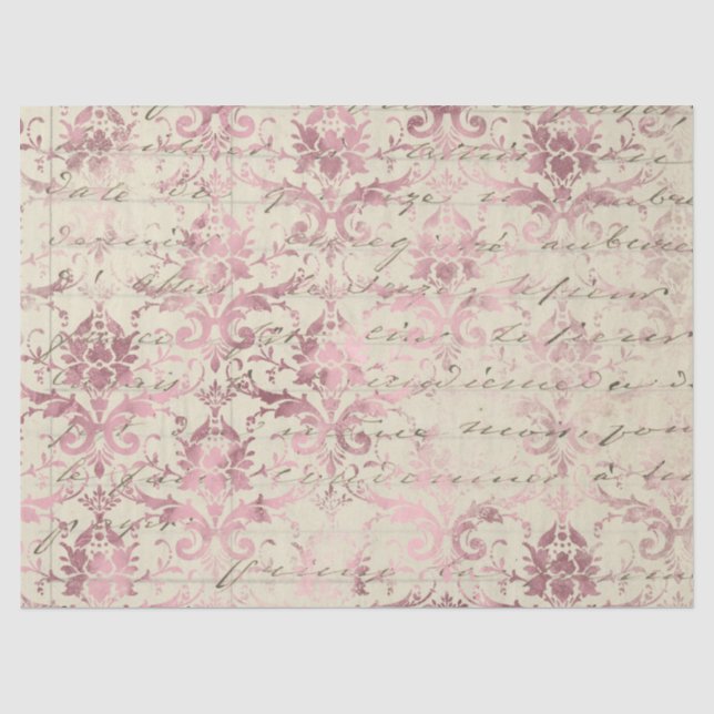 Papier Mousseline Ephemera Pink Paper Series Design 17 (Recto)