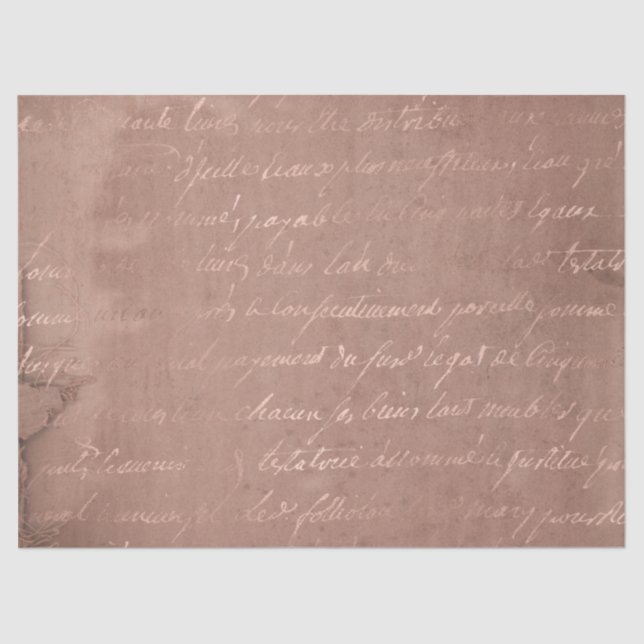Papier Mousseline Ephemera Rose Gold Paper Series Design 16 (Recto)
