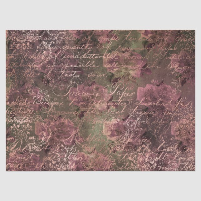 Papier Mousseline Ephemera Rose Gold Paper Series Design 3 (Recto)