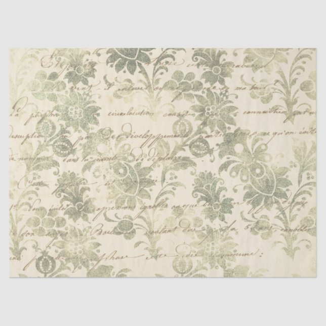 Papier Mousseline Ephemera Sepia Paper Series Design 20 (Recto)