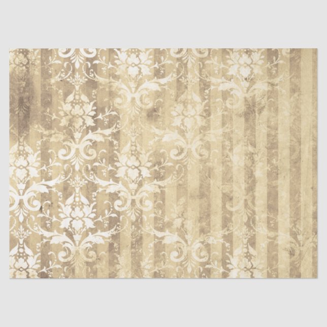 Papier Mousseline Ephemera Sepia Papier Series Design 5 (Recto)