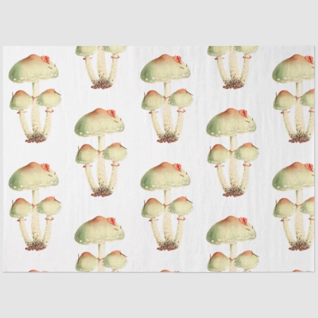 Papier Mousseline Ephémère de champignons série de design #27 (Recto)