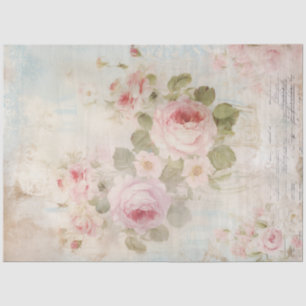Papier Mousseline Ephémère rose française vintage
