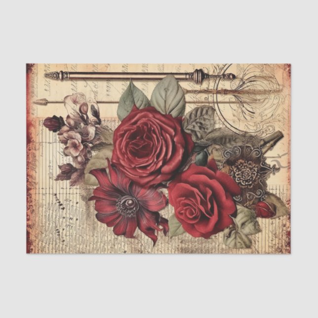 Papier Mousseline Ephémère rouge (Recto)