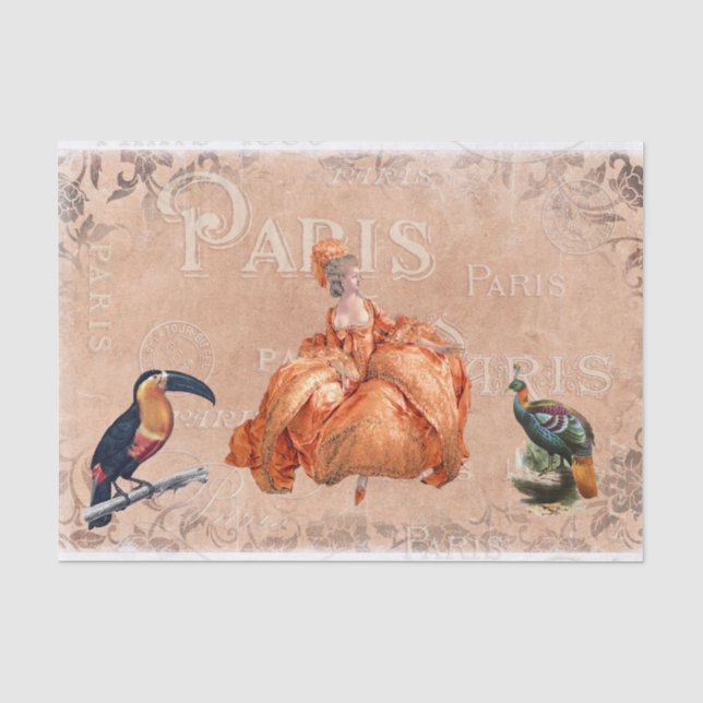 Papier Mousseline Ephémère royale du XVIIIe siècle Paris (Recto)
