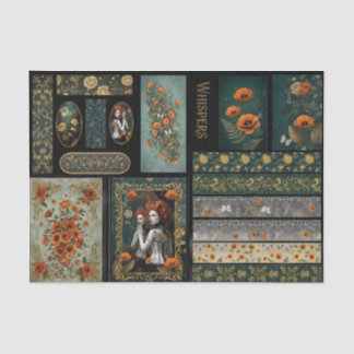 Papier Mousseline Éphémères motifs poétiques gothiques