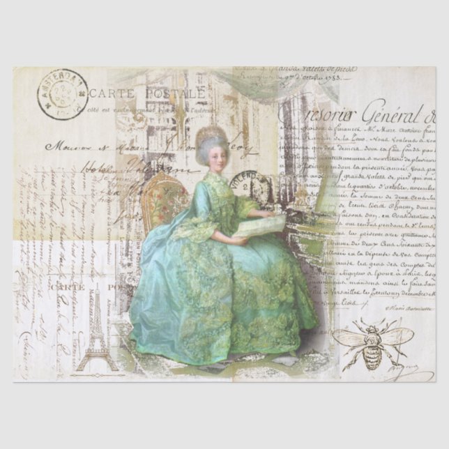 Papier Mousseline Éphémisme royal du XVIIIe siècle (Recto)
