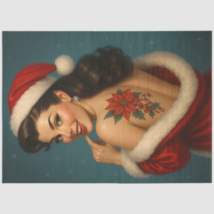 Papier Mousseline Épingle de Noël avec découpage de tatouage de poin