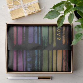 Papier Mousseline Equality Love Rainbow Brush Strokes LGBTQ ID656