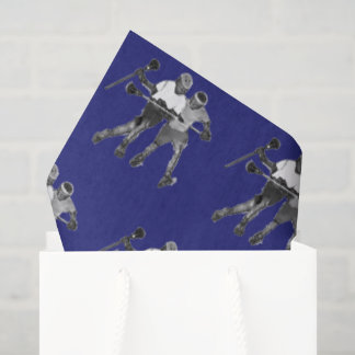 Papier Mousseline Équipe de crosse Bleue