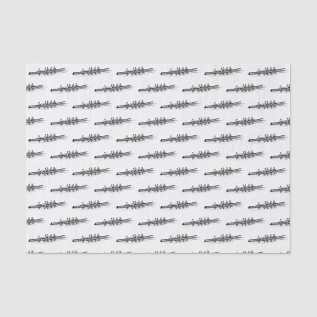 Papier Mousseline Équipe de raideurs d'aviron Sports nautiques (Recto)