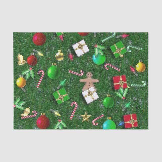 Papier Mousseline Équipements de Noël (Recto)