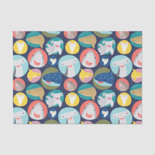 Papier Mousseline Espèces de requins mignons