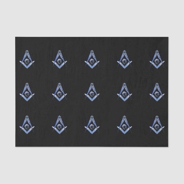 Papier Mousseline Esprit maçonnique (bleu) (Recto)