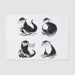 Papier Mousseline Est une grâce sauvage – Loutre en mouvement Design