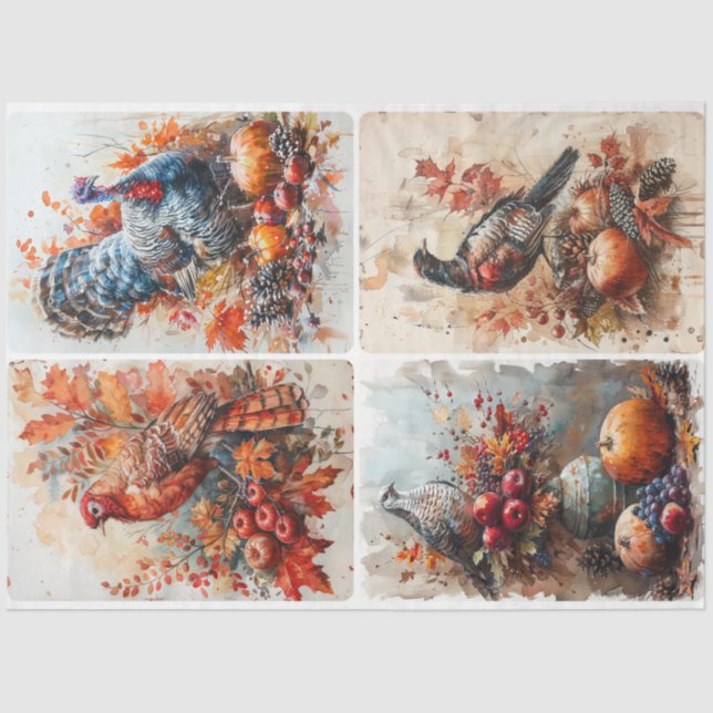 Papier Mousseline Etanche Thanksgiving (Recto)