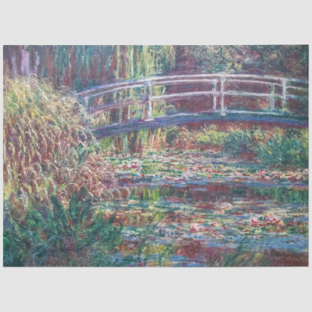 Papier Mousseline Etang Lily (Harmonie Rose), Monet (Recto)