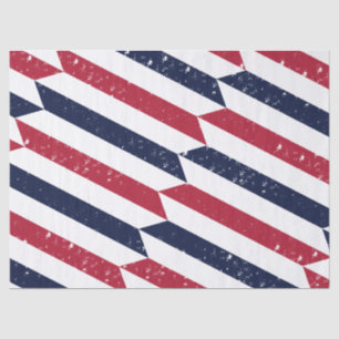 Papier Mousseline Étapes de liberté - Blanc rouge et bleu patriotiqu