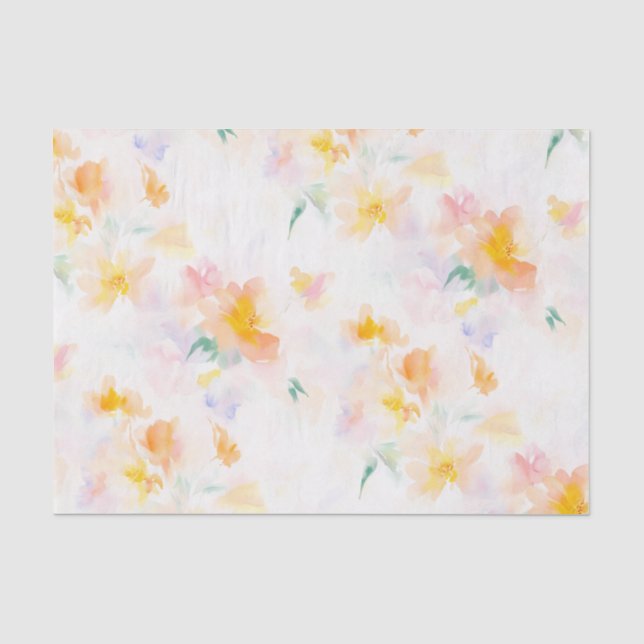 Papier Mousseline Été Fleurs du printemps Élégant Découpage florale (Recto)