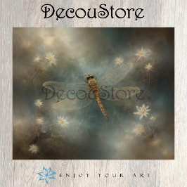Papier Mousseline Ethereal Dragonfly – Dreamlike Fantasy Decoupage