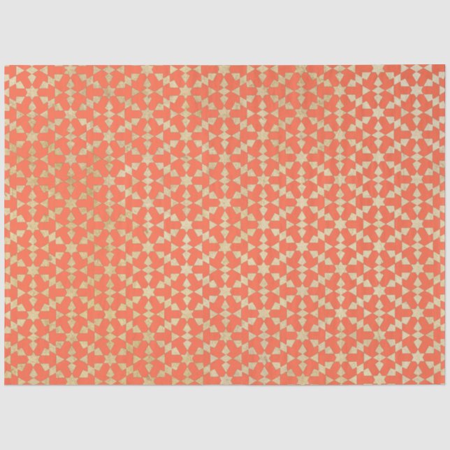 Papier Mousseline Ethnic Marocain Motif géométrique (Recto)