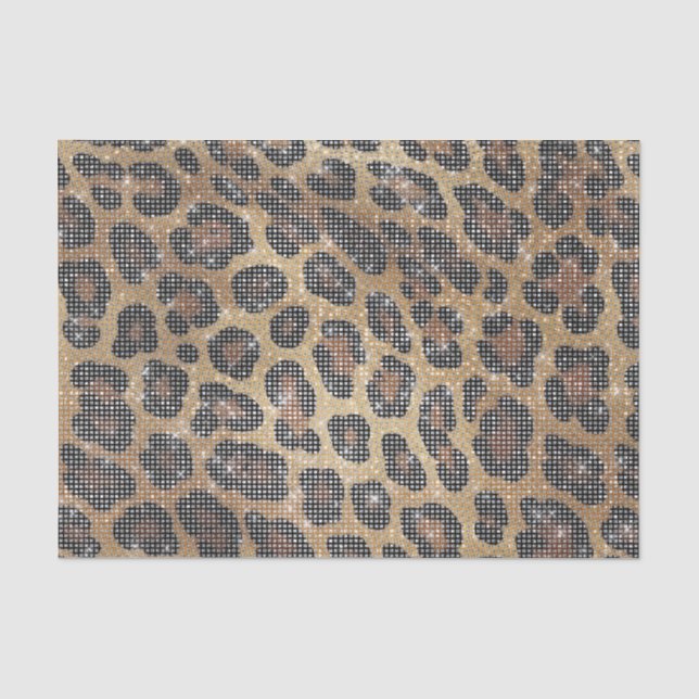 Papier Mousseline Étincelle animale Brown de léopard (Recto)