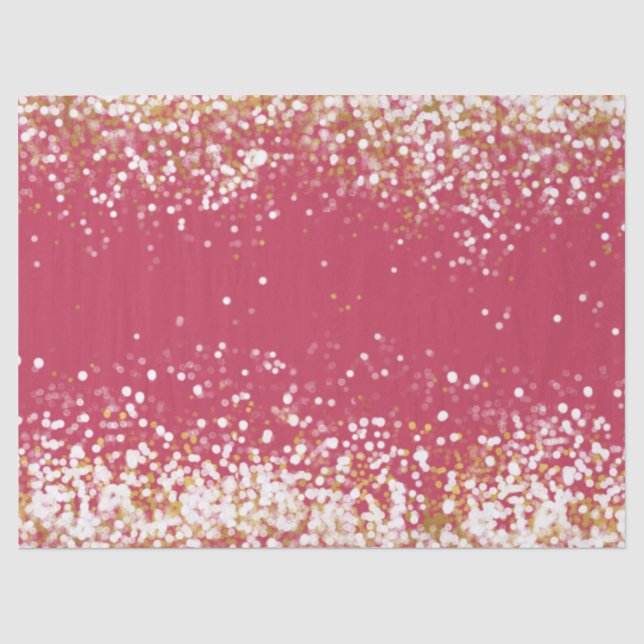 Papier Mousseline Étincelle en or rose blanc (Recto)