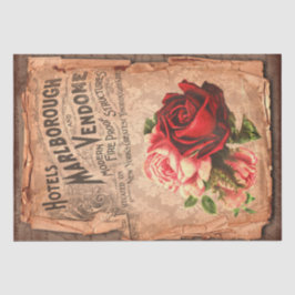 Papier Mousseline Étiquette vintage et illustrations Chic Shabby