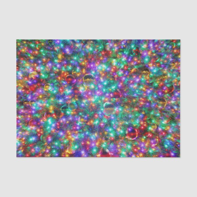 Papier Mousseline Étoiles de Noël de luxe (Recto)