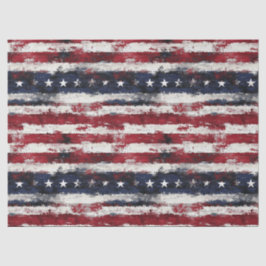 Papier Mousseline Étoiles et bandes rustiques Americana - 10 livres,