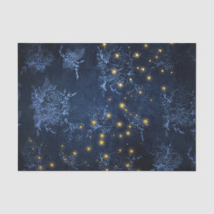 Papier Mousseline Étoiles mystiques Motif Rose Vintage