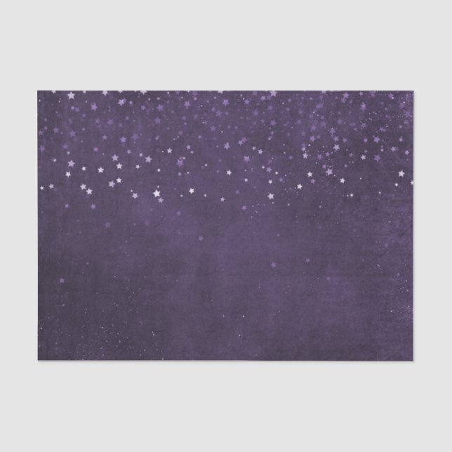 Papier Mousseline Étoiles violettes (Recto)