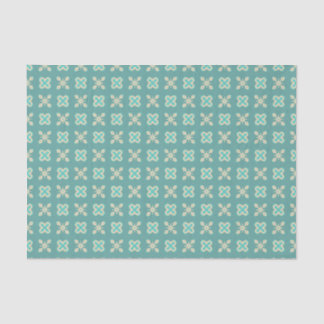 Papier Mousseline Etrangère Occidentale Dusty Turquoise Cream Aqua G