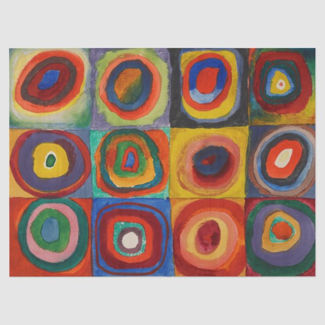 Papier Mousseline Étude de couleur par Wassily Kandinsky (Recto)