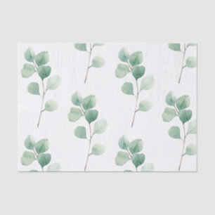 Papier Mousseline Eucalyptus Motif vert
