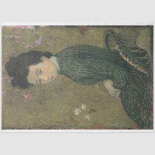 Papier Mousseline Eva Meurier dans un livre de découpage en robe ver