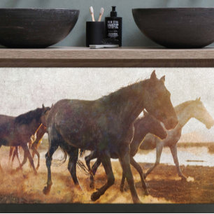 Papier Mousseline Exécuter la page Découpage Chevaux sauvages gratui