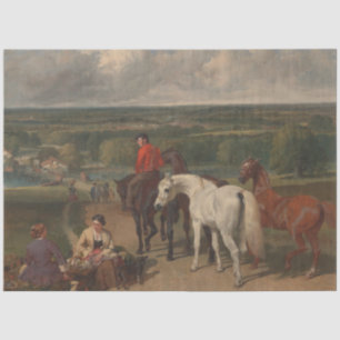 Papier Mousseline Exercice des chevaux royaux (art équin)