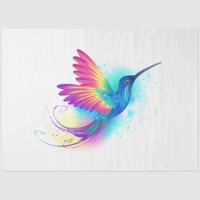 Papier Mousseline Exotic Rainbow Hummingbird (Recto)