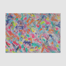 Papier Mousseline Expression colorée dans la peinture acrylique