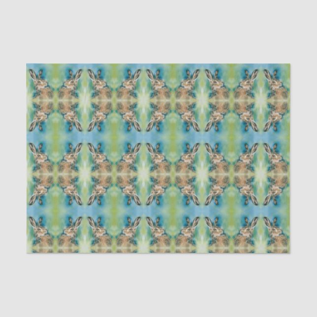 Papier Mousseline Exubérance de lièvre sauvage Art pastel (Recto)