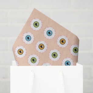 Papier Mousseline Eyeball Motif Déplaisant Blooshot Halloween Yeux